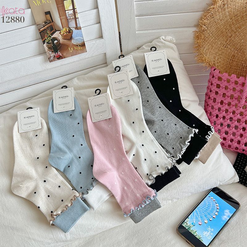 Tất thời trang ngọt ngào phong cách Hàn,vớ bông mềm mịn xuân hè 12880