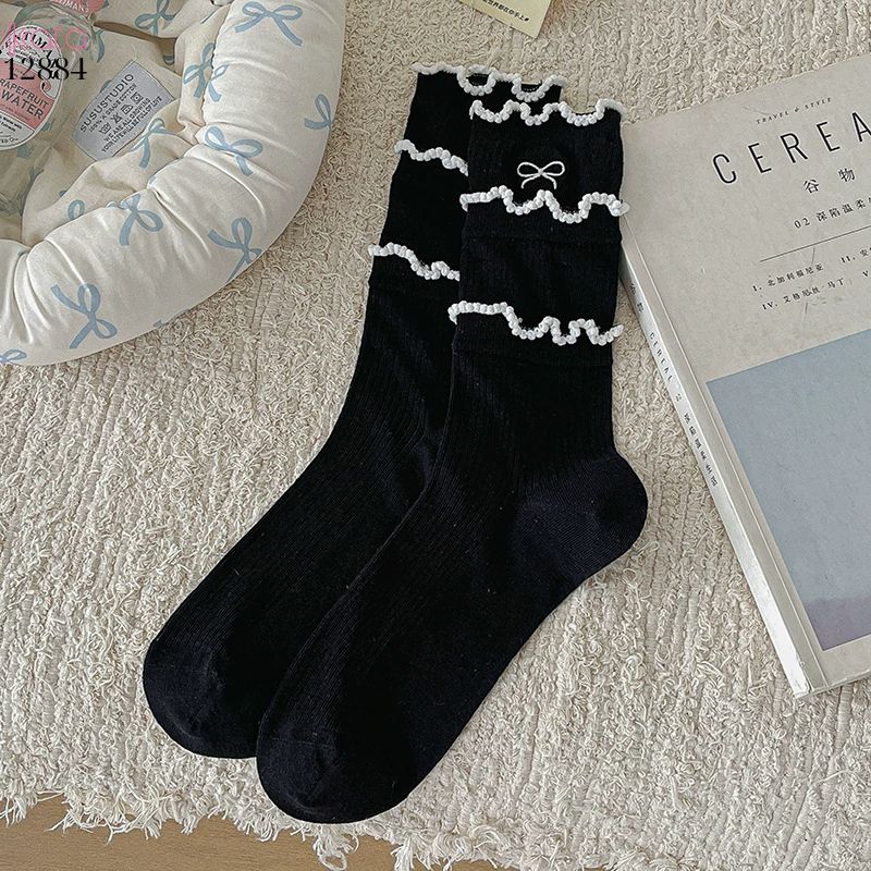 Tất bông mềm mịn thoáng khí phong cách Hàn Quốc,vớ nữ xuân hè vải mỏng mát chất lượng cao 12884