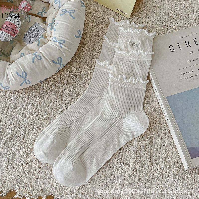 Tất bông mềm mịn thoáng khí phong cách Hàn Quốc,vớ nữ xuân hè vải mỏng mát chất lượng cao 12884