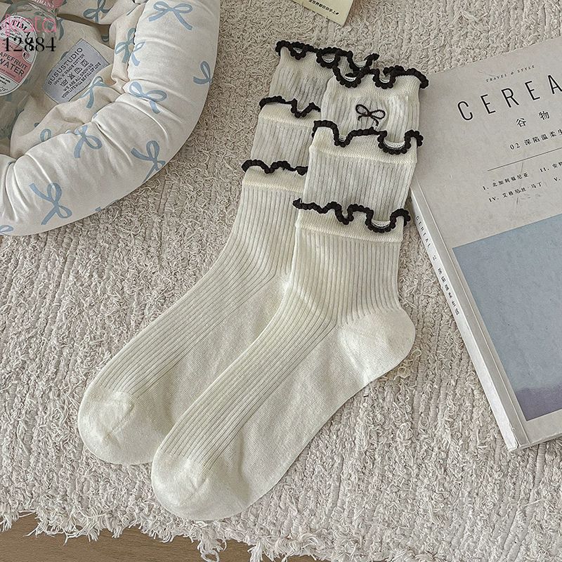Tất bông mềm mịn thoáng khí phong cách Hàn Quốc,vớ nữ xuân hè vải mỏng mát chất lượng cao 12884