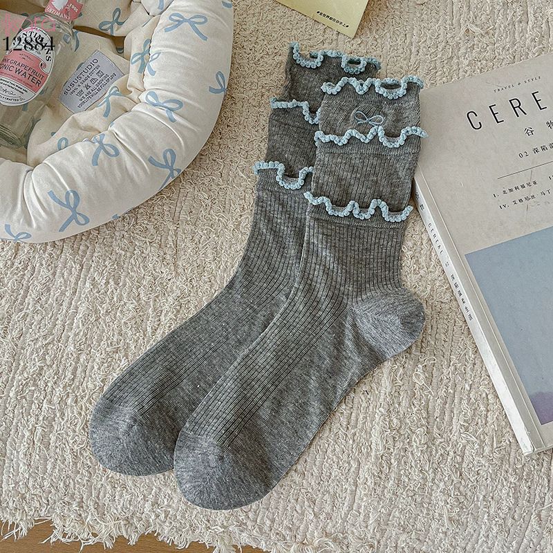 Tất bông mềm mịn thoáng khí phong cách Hàn Quốc,vớ nữ xuân hè vải mỏng mát chất lượng cao 12884