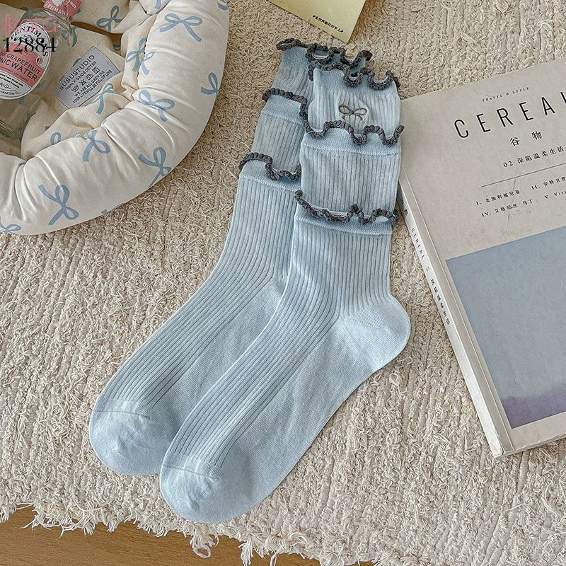 Tất bông mềm mịn thoáng khí phong cách Hàn Quốc,vớ nữ xuân hè vải mỏng mát chất lượng cao 12884