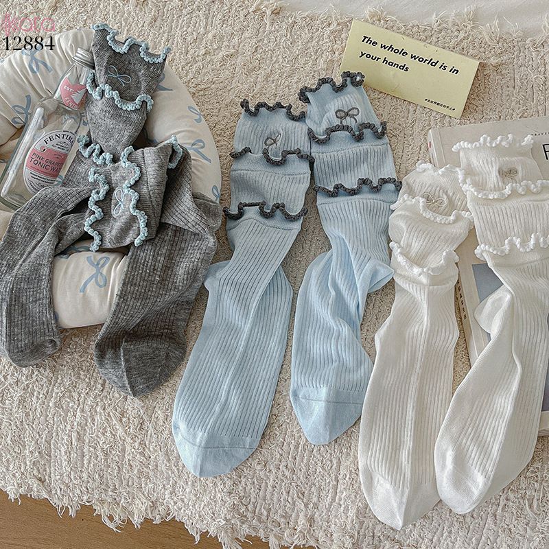 Tất bông mềm mịn thoáng khí phong cách Hàn Quốc,vớ nữ xuân hè vải mỏng mát chất lượng cao 12884