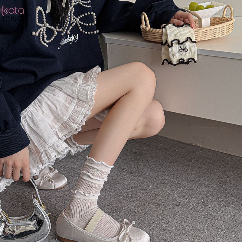 Tất bông mềm mịn thoáng khí phong cách Hàn Quốc,vớ nữ xuân hè vải mỏng mát chất lượng cao 12884