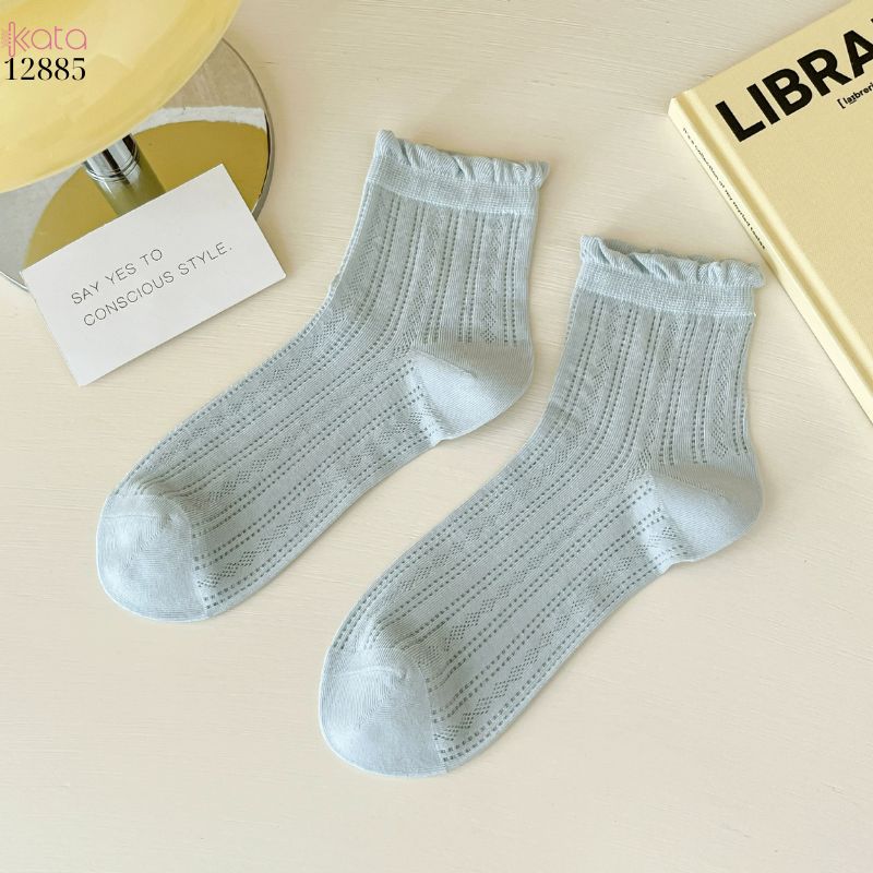 Tất bông mềm mịn vải chất lượng cao,vớ lưới viền nấm mỏng mát mùa hè 12885