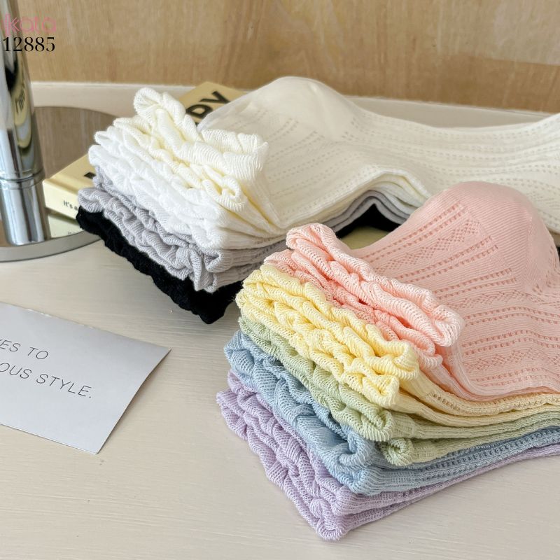 Tất bông mềm mịn vải chất lượng cao,vớ lưới viền nấm mỏng mát mùa hè 12885