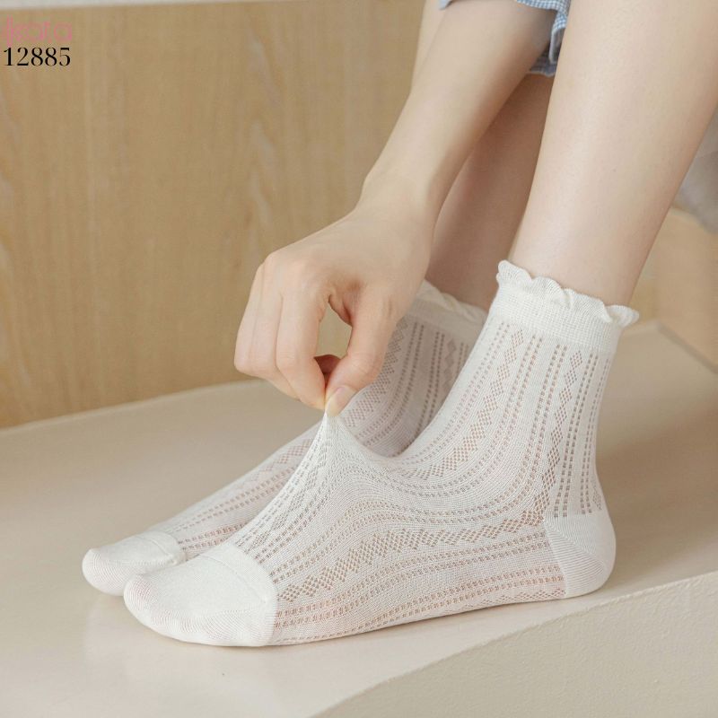 Tất bông mềm mịn vải chất lượng cao,vớ lưới viền nấm mỏng mát mùa hè 12885