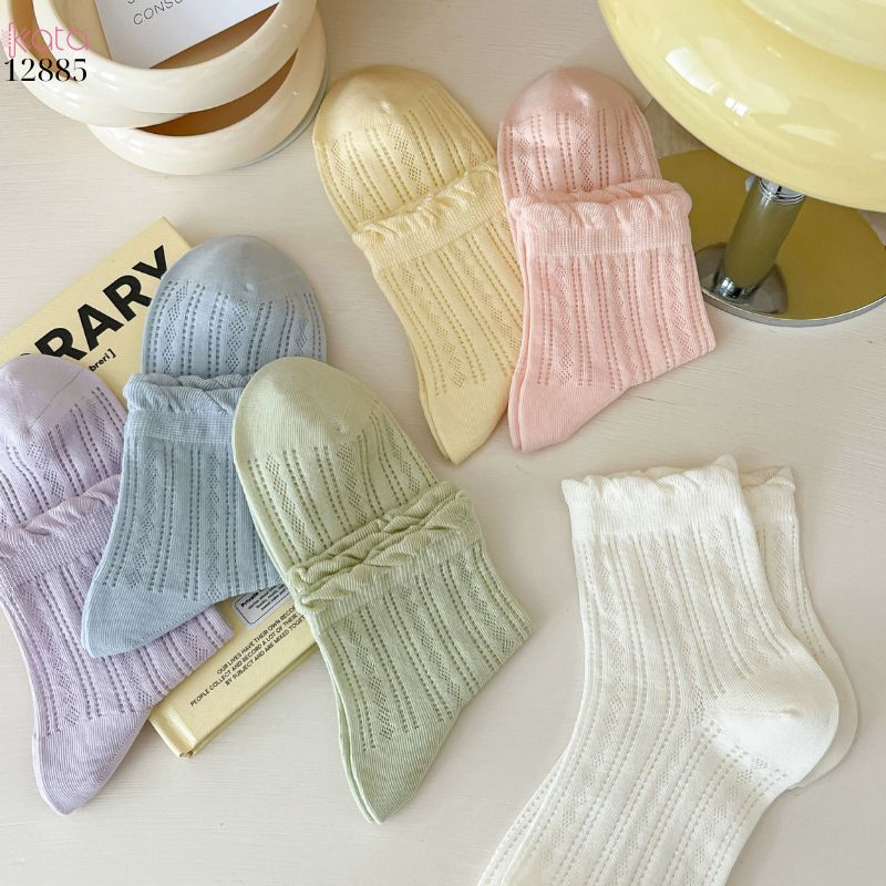 Tất bông mềm mịn vải chất lượng cao,vớ lưới viền nấm mỏng mát mùa hè 12885