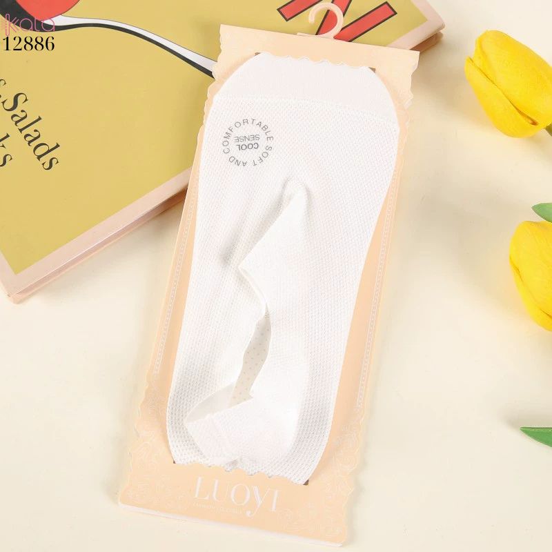 Tất lụa băng mỏng mát mùa hè,vớ thuyền có silicone chống trượt không rớt gót 12886