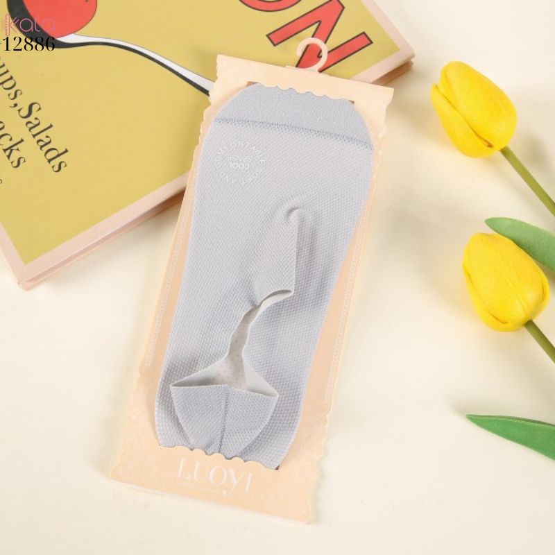 Tất lụa băng mỏng mát mùa hè,vớ thuyền có silicone chống trượt không rớt gót 12886