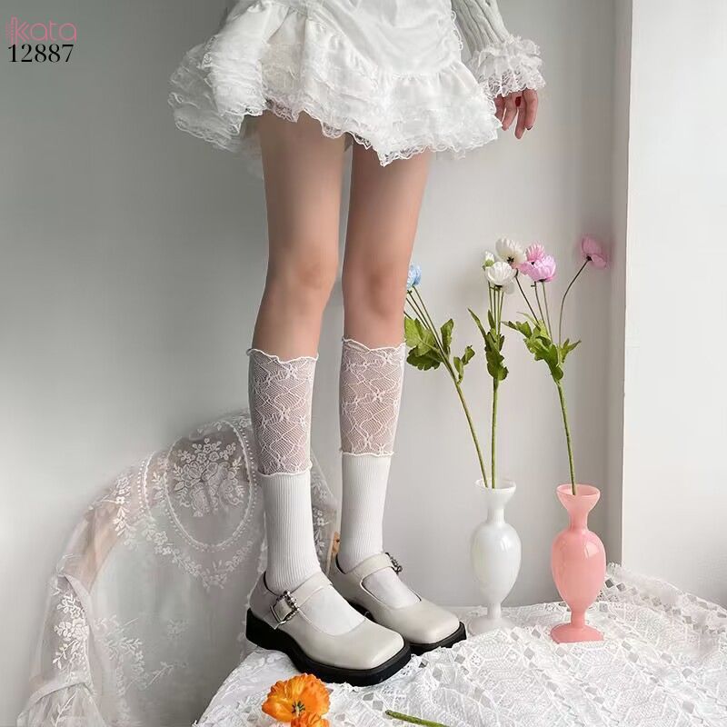 Tất đi bốt,tất ren bắp chân thấm hút mồ hôi 12887