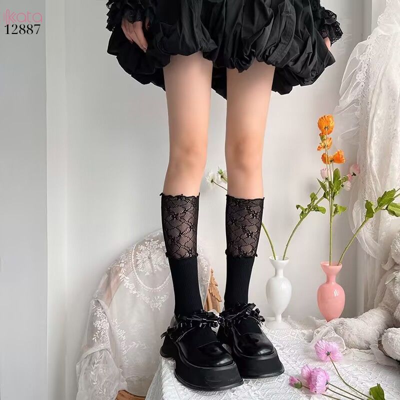 Tất đi bốt,tất ren bắp chân thấm hút mồ hôi 12887