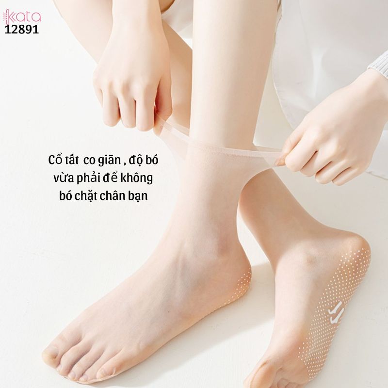 Tất nữ siêu mỏng chống trượt mùa hè,vớ lụa trong suốt giữa bắp chân 12891
