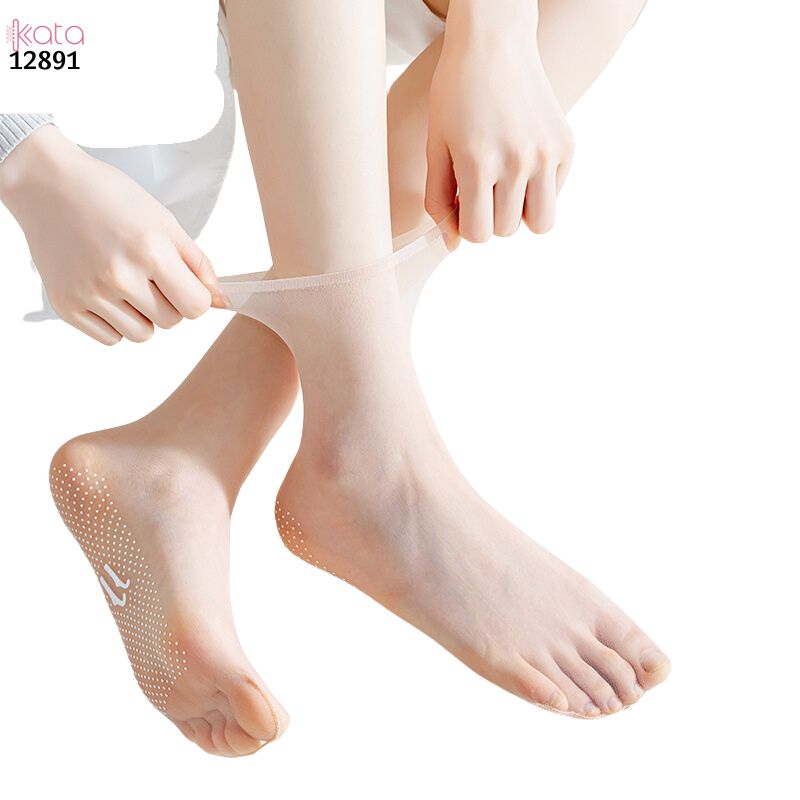 Tất nữ siêu mỏng chống trượt mùa hè,vớ lụa trong suốt giữa bắp chân 12891