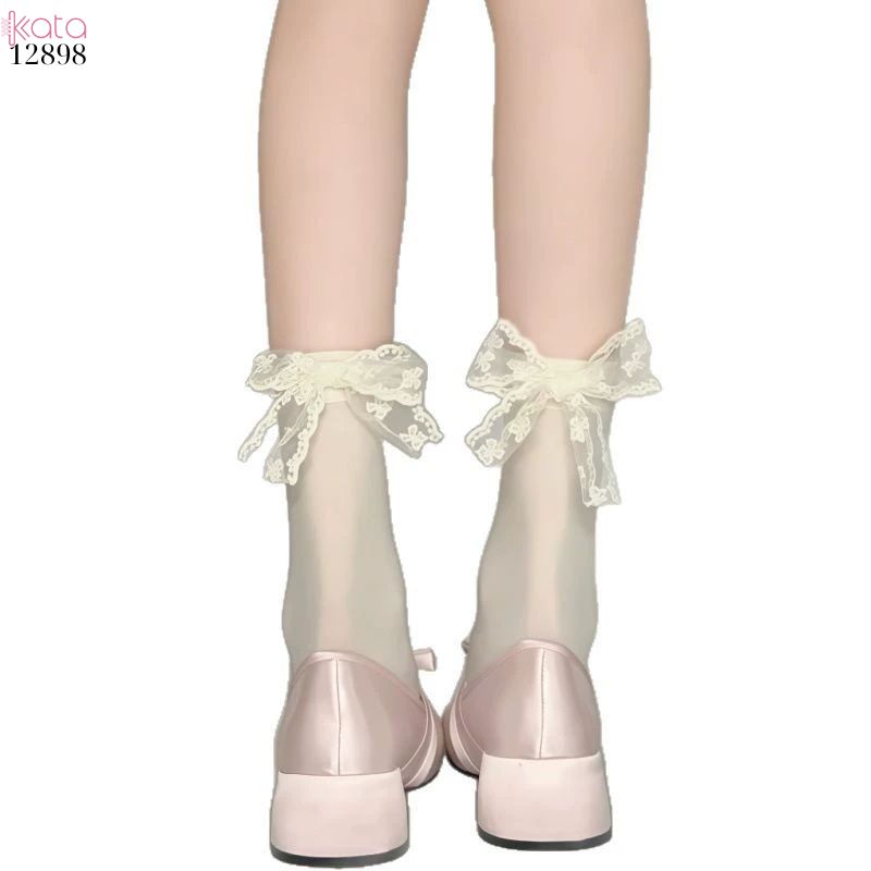 Tất ren ruy băng,vớ giữa bắp chân JK lolita mùa hè thoáng khí 12901