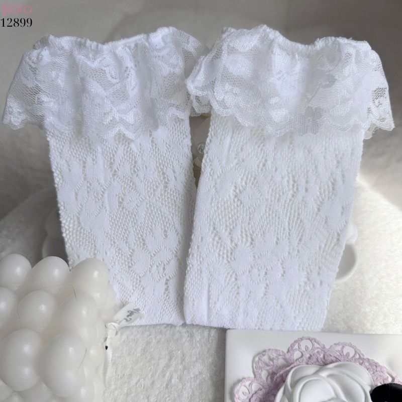 Tất ren hoa lolita,vớ JK bắp chân mỏng mùa hè 12899