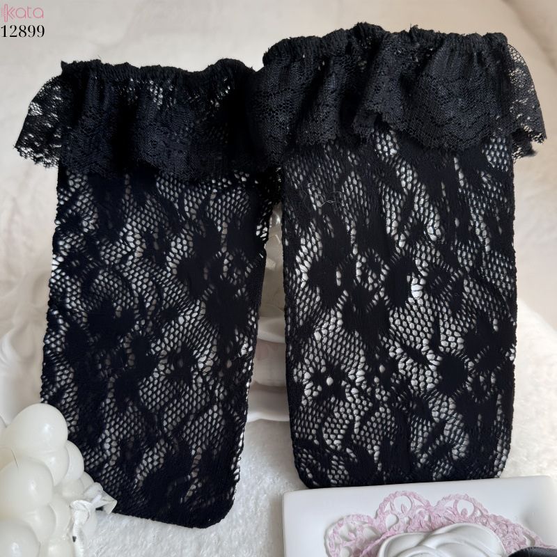 Tất ren hoa lolita,vớ JK bắp chân mỏng mùa hè 12899