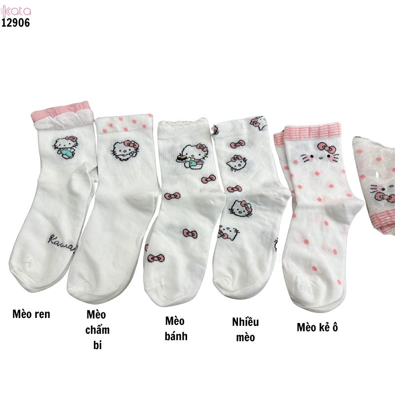 Tất mèo kt dễ thương,vớ bông mềm thoáng mát mùa hè 12906