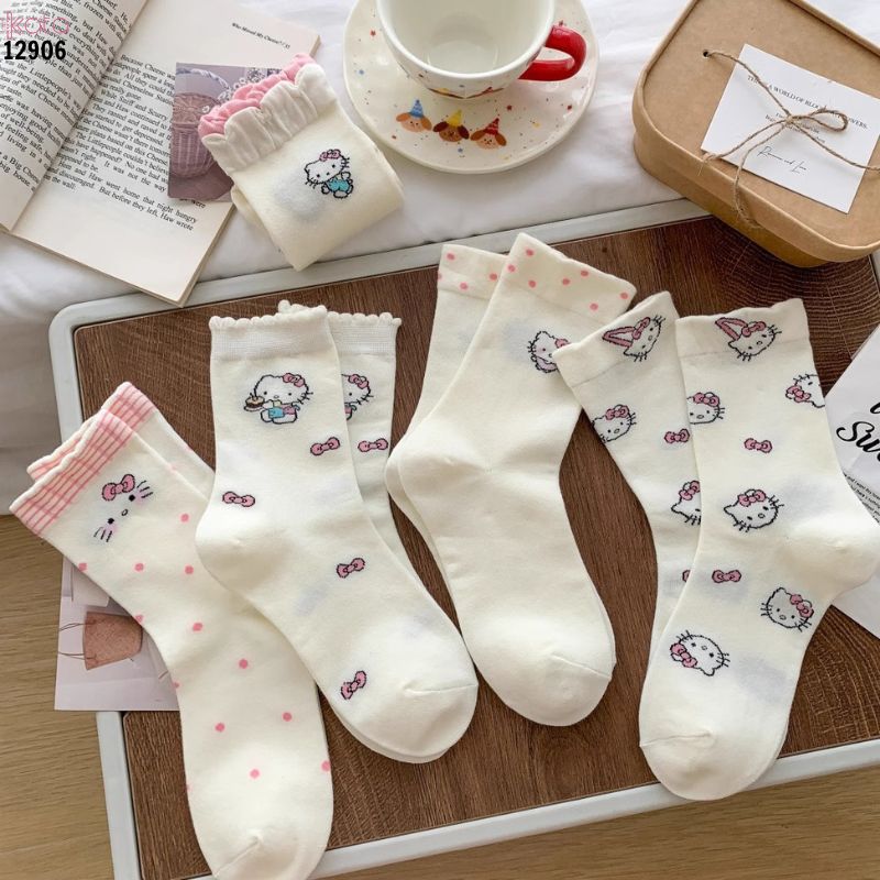 Tất mèo kt dễ thương,vớ bông mềm thoáng mát mùa hè 12906