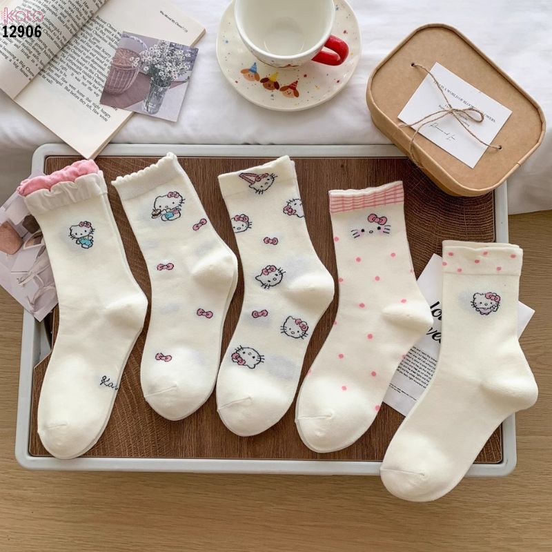 Tất mèo kt dễ thương,vớ bông mềm thoáng mát mùa hè 12906