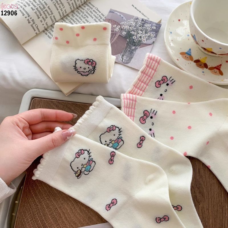 Tất mèo kt dễ thương,vớ bông mềm thoáng mát mùa hè 12906