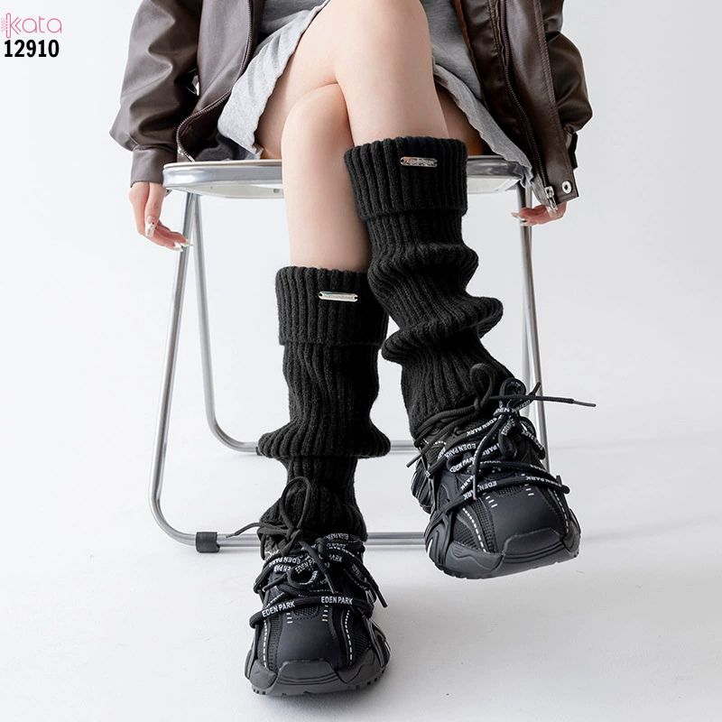 Ống tất dày và ấm thu đông,tất ống chân vải dệt kim cao cấp 12910