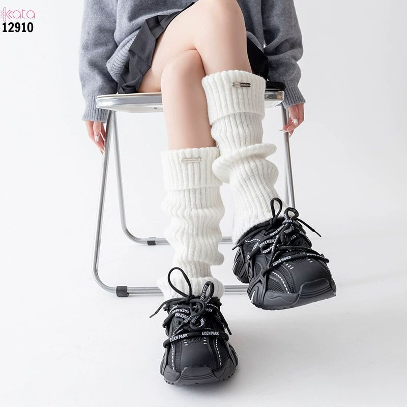 Ống tất dày và ấm thu đông,tất ống chân vải dệt kim cao cấp 12910