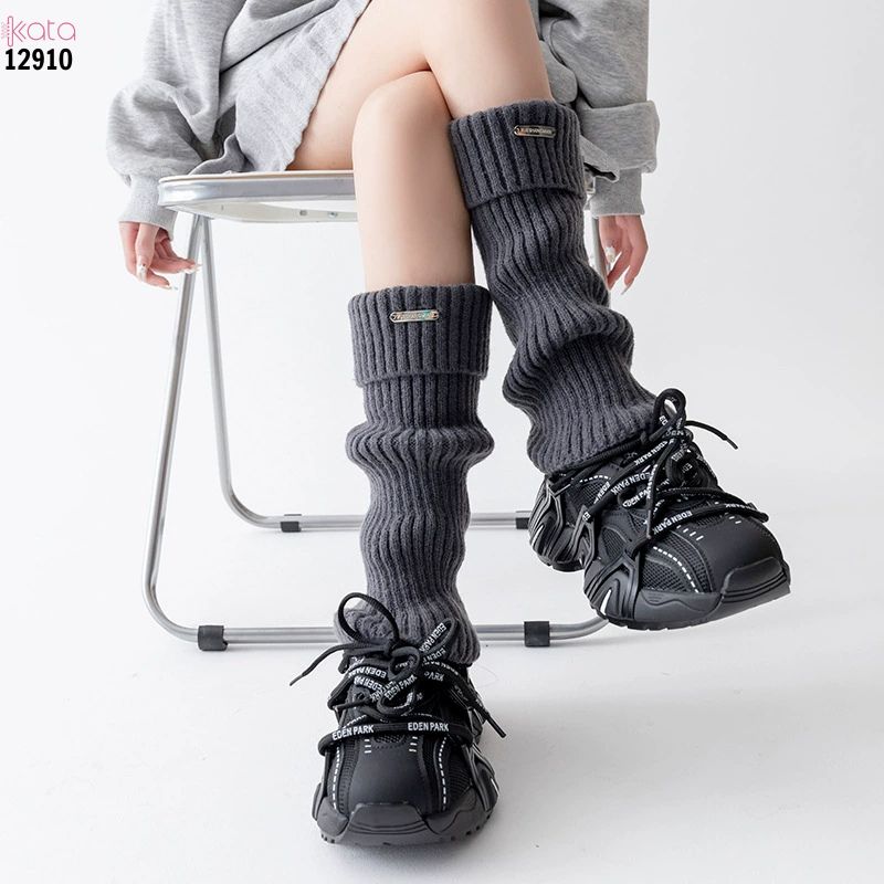 Ống tất dày và ấm thu đông,tất ống chân vải dệt kim cao cấp 12910