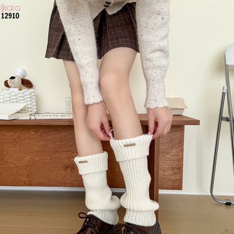 Ống tất dày và ấm thu đông,tất ống chân vải dệt kim cao cấp 12910