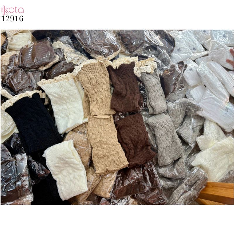 Ống tất len giữ ấm cổ chân cổ tay mùa đông,tất đi bốt dệt kim ren giữ ấm mắt cá chân 12917