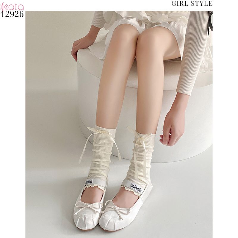 Ống tất nấm ren lolita,tất xuân hè phong cách Y2K 12926