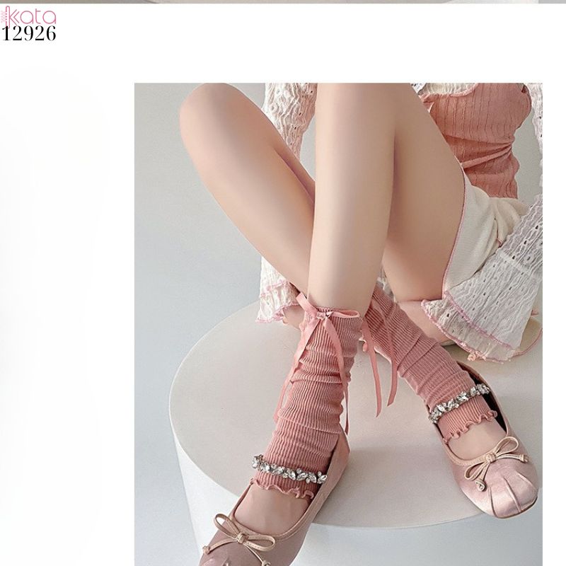 Ống tất nấm ren lolita,tất xuân hè phong cách Y2K 12926