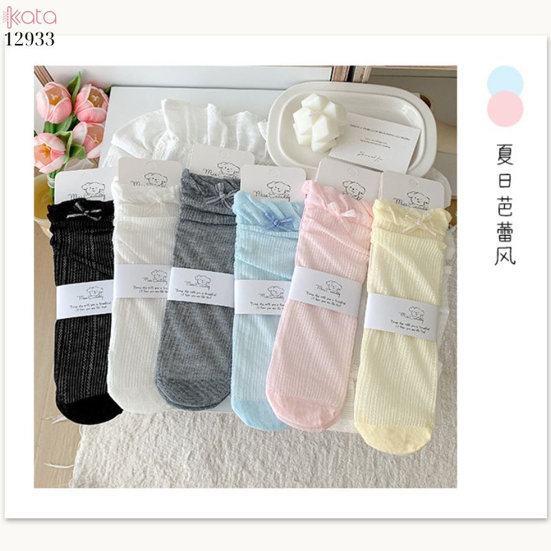 Tất ren mùa hè ngọt ngào Lolita,vớ nữ mỏng giữa bắp chân 12933