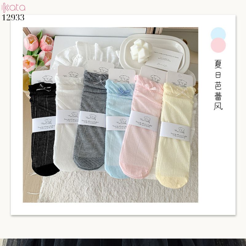 Tất ren mùa hè ngọt ngào Lolita,vớ nữ mỏng giữa bắp chân 12933