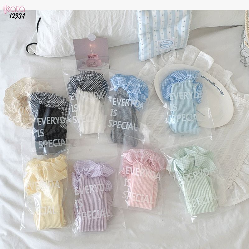 Tất ren  JK Lolita cotton,vớ mỏng mùa xuân hè phong cách ballet 12934