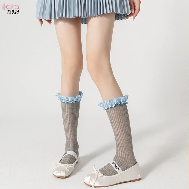Tất ren  JK Lolita cotton,vớ mỏng mùa xuân hè phong cách ballet 12934
