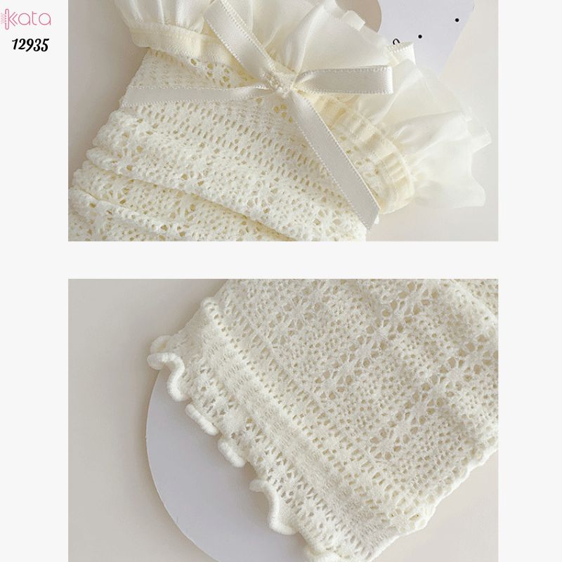 Ống tất nơ lolita,vớ đi bốt, ống chân vải ren ruy băng 12935