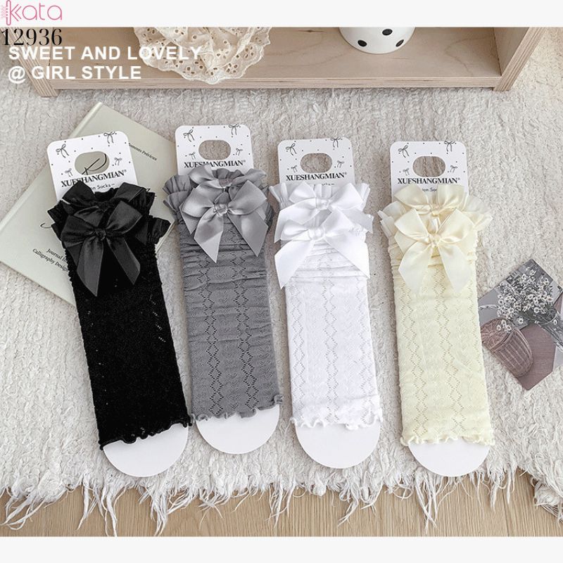 Ống tất ren JK lolita phong cách Nhật Bản,vớ mùa hè mỏng che ống chân thời trang 12936