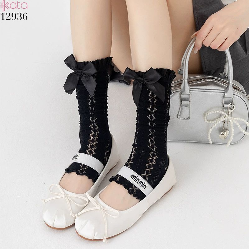 Ống tất ren JK lolita phong cách Nhật Bản,vớ mùa hè mỏng che ống chân thời trang 12936