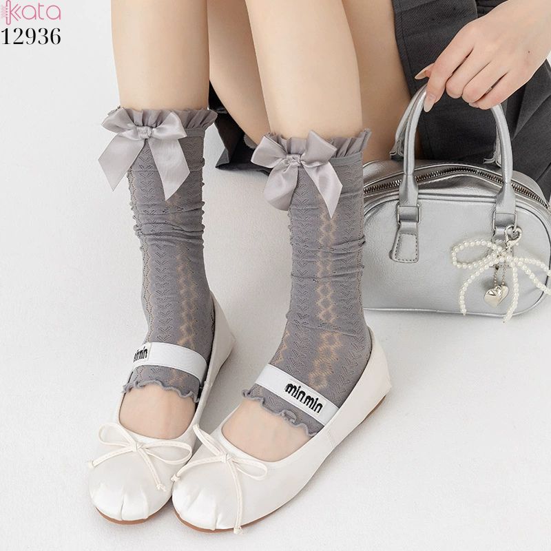 Ống tất ren JK lolita phong cách Nhật Bản,vớ mùa hè mỏng che ống chân thời trang 12936