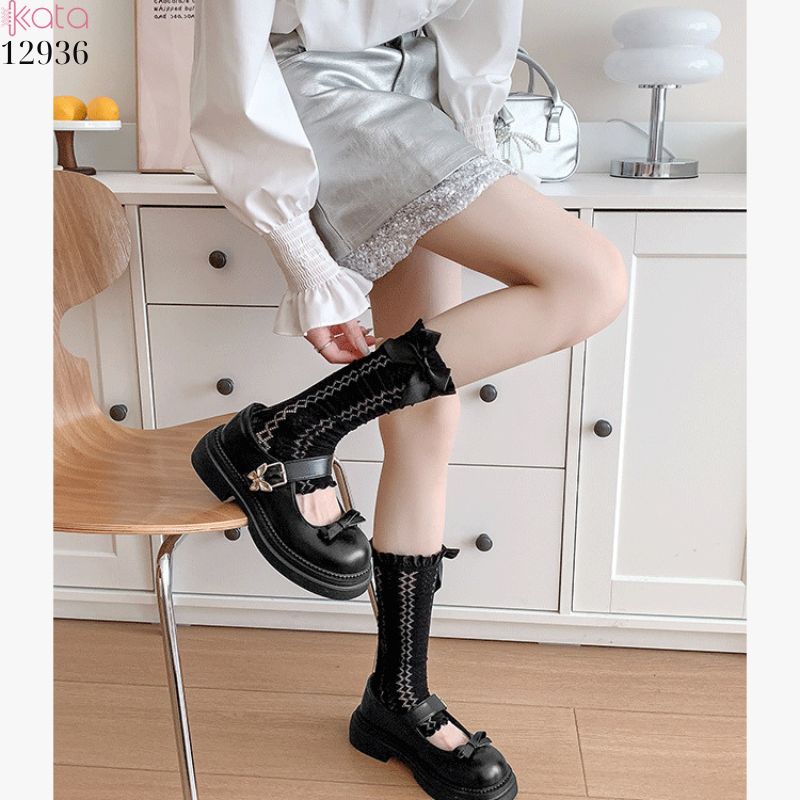 Ống tất ren JK lolita phong cách Nhật Bản,vớ mùa hè mỏng che ống chân thời trang 12936