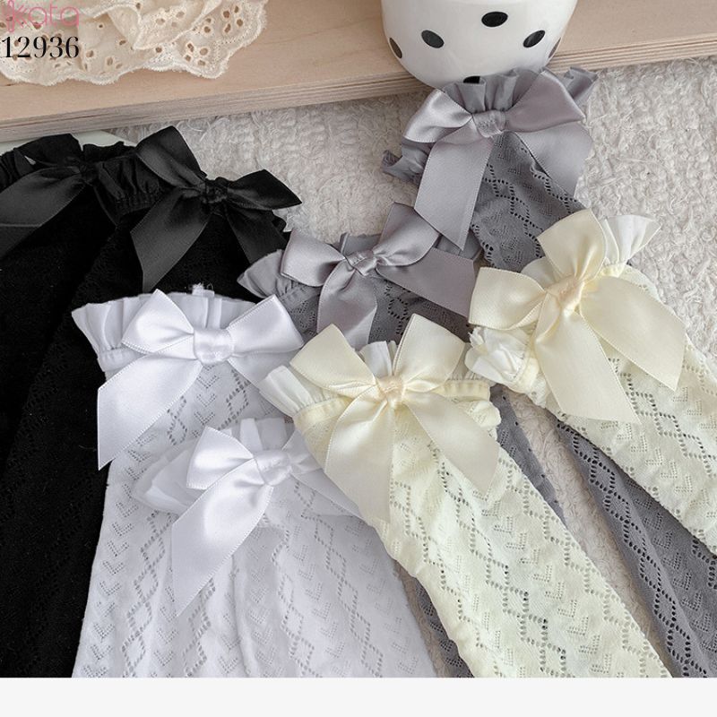 Ống tất ren JK lolita phong cách Nhật Bản,vớ mùa hè mỏng che ống chân thời trang 12936