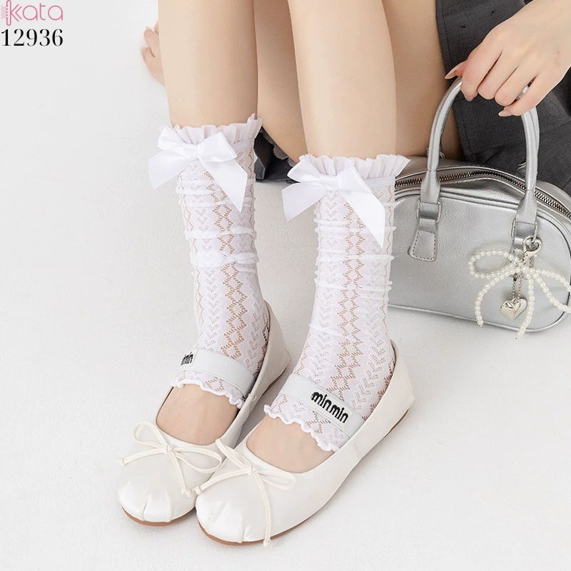 Ống tất ren JK lolita phong cách Nhật Bản,vớ mùa hè mỏng che ống chân thời trang 12936