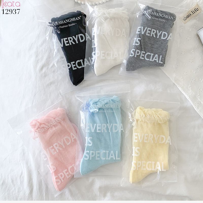 Tất ren nơ lolita,vớ nữ ống giữa xuân hè 12937