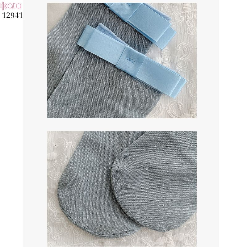 Tất bắp chân mỏng ánh bạc,vớ lụa nơ series ballet xuân hè 12941