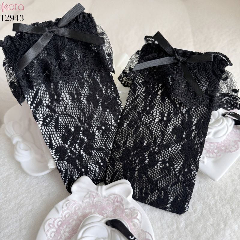 Tất ren lolita mùa hè,vớ hoa hồng giữa bắp chân 12943