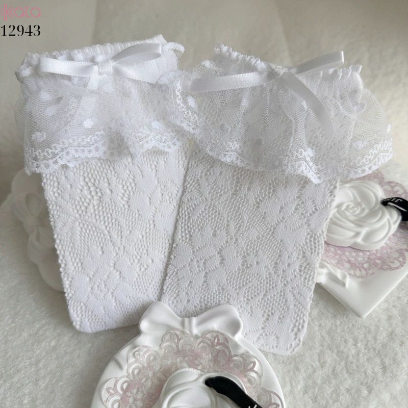 Tất ren lolita mùa hè,vớ hoa hồng giữa bắp chân 12943