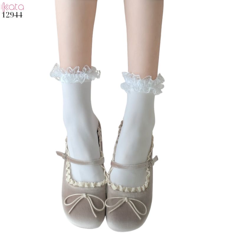 Tất ren Lolita JK,vớ giữa bắp chân,bắp chân,qua gối 12944