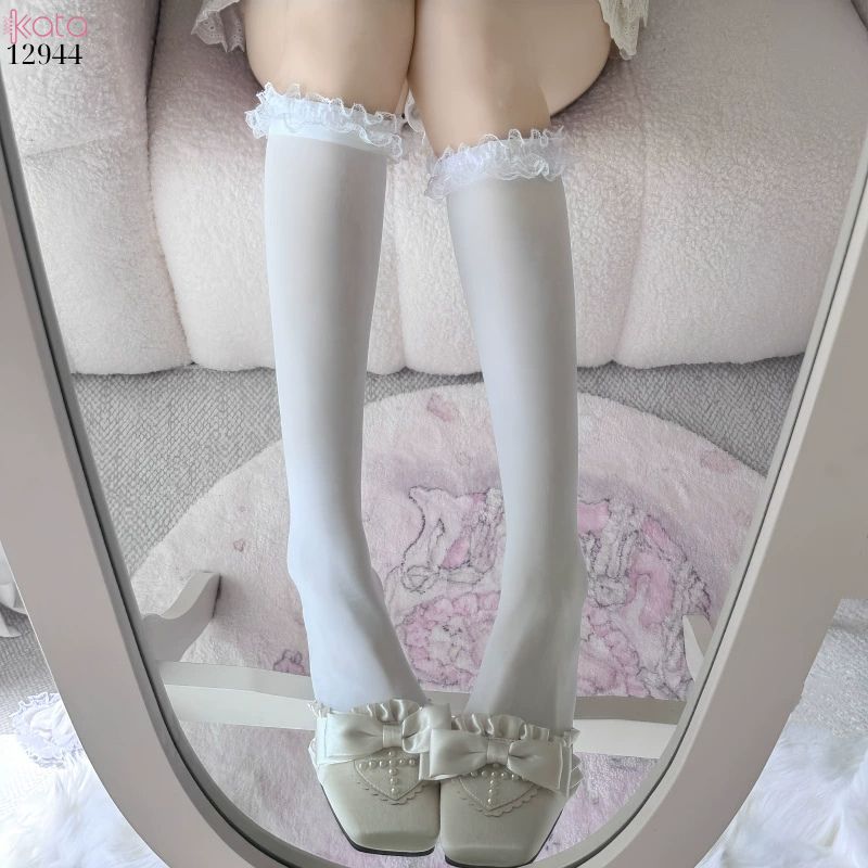 Tất ren Lolita JK,vớ giữa bắp chân,bắp chân,qua gối 12944