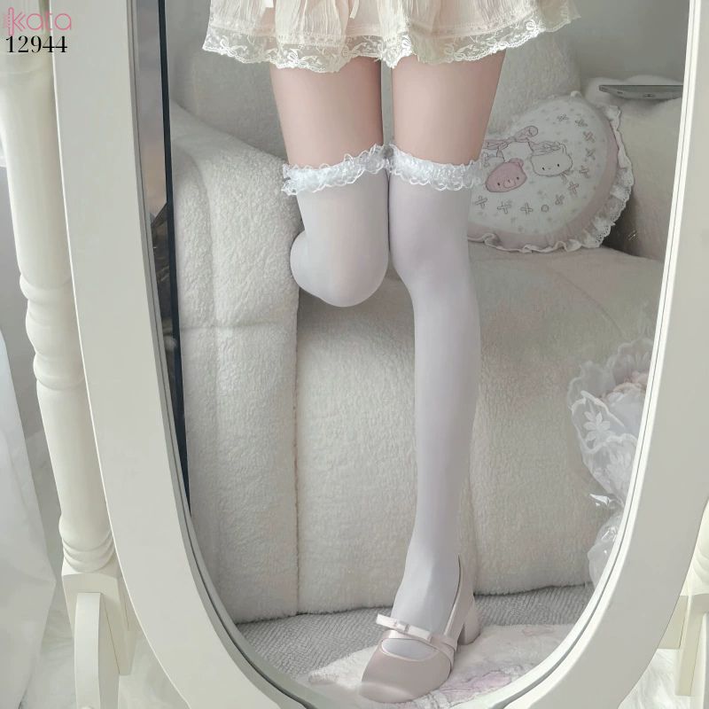 Tất ren Lolita JK,vớ giữa bắp chân,bắp chân,qua gối 12944